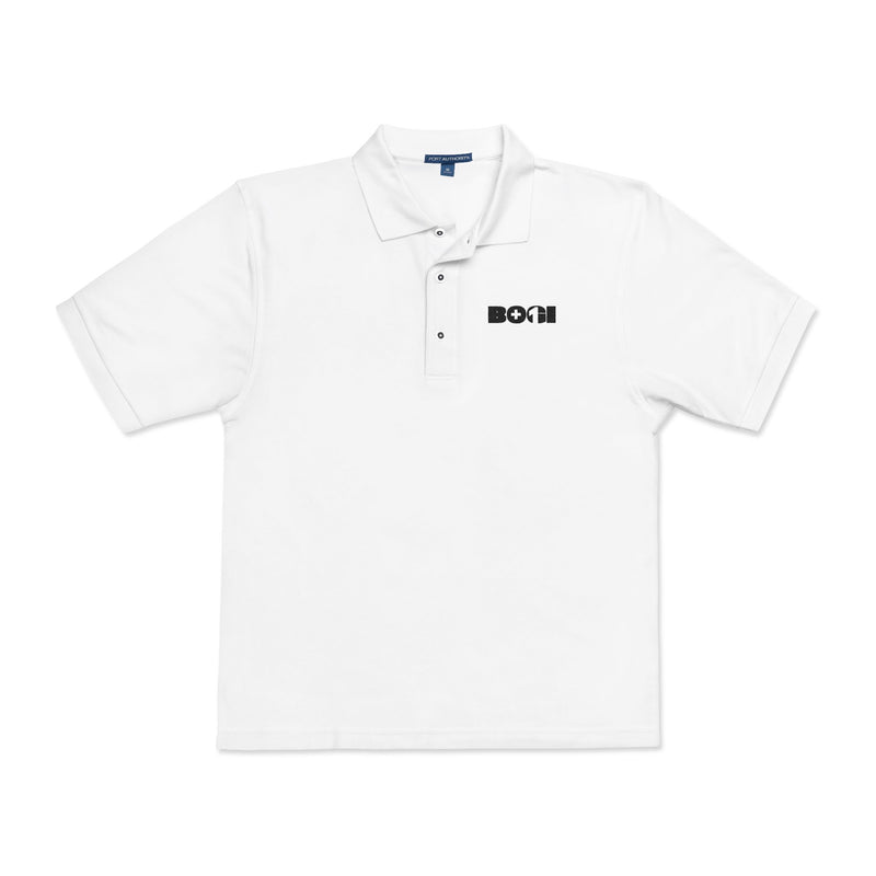 Premium BOGI +1 Classic White Men’s Polo