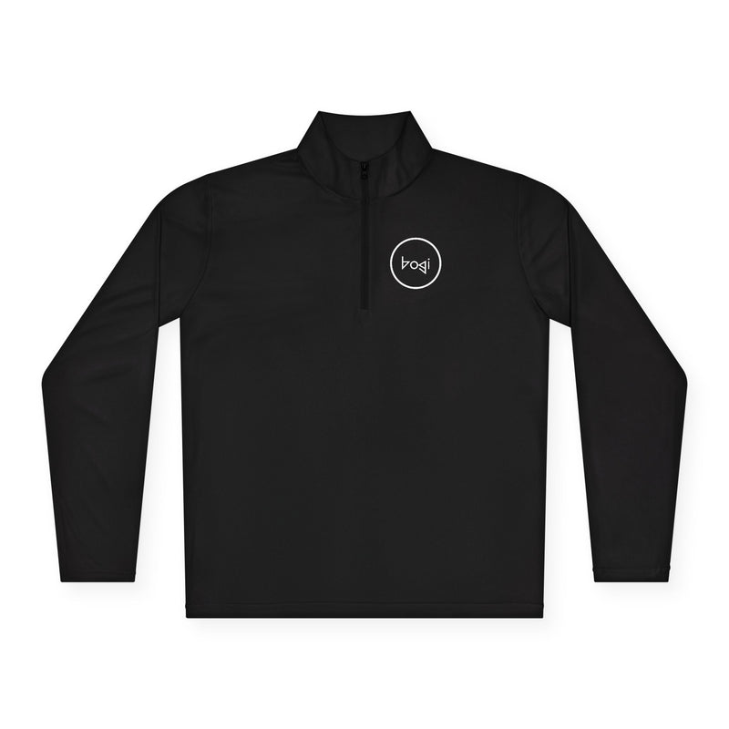 Minimal White Quarter-Zip Pullover